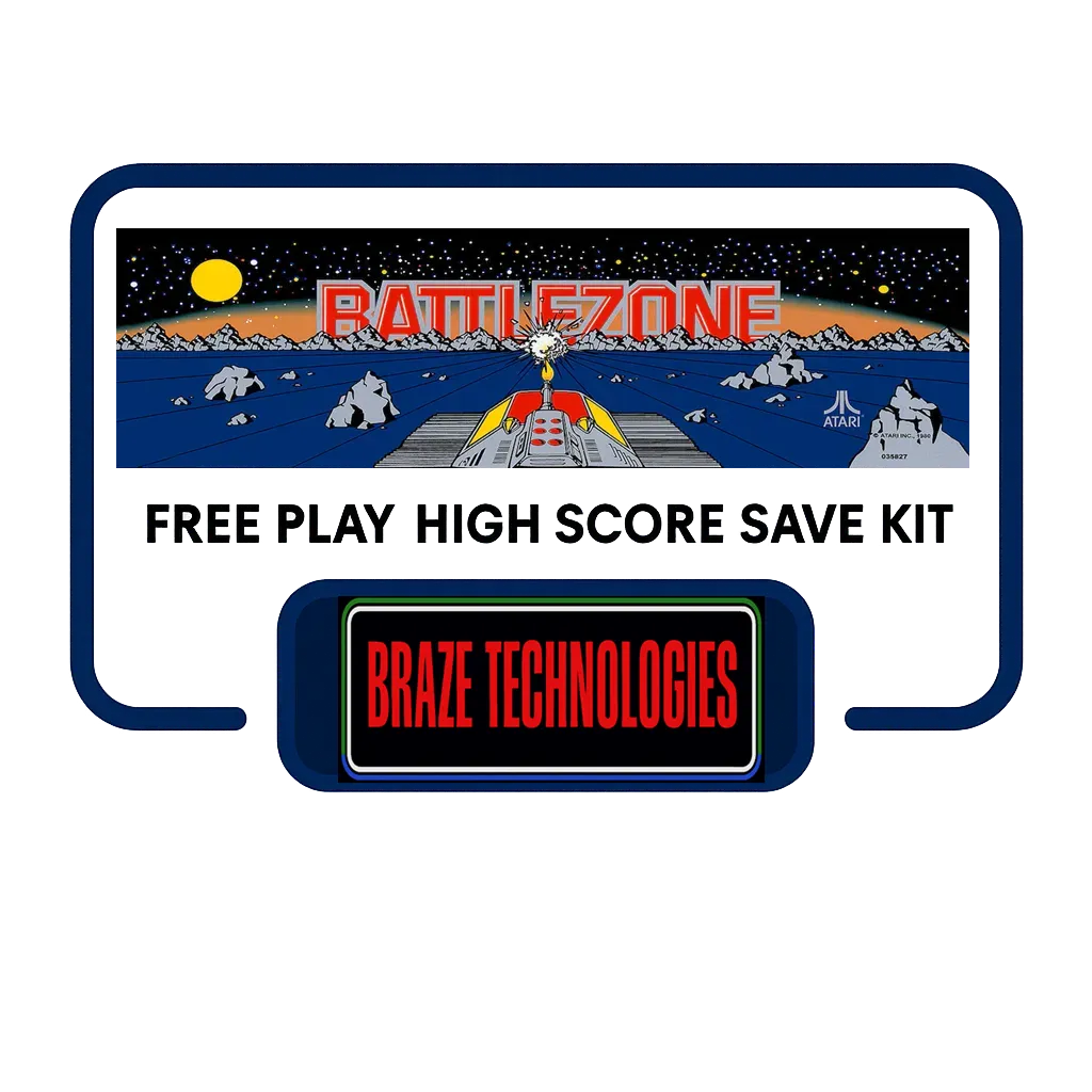 Braze Battlezone Free Play and High Score Save Kit Braze Battlezone Free Play and High Score Save Kit