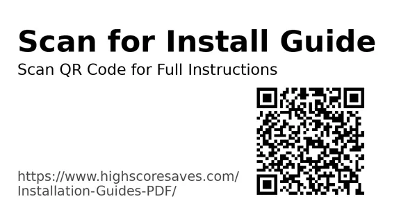 High Score Save Kit box lid with QR code for installation guide