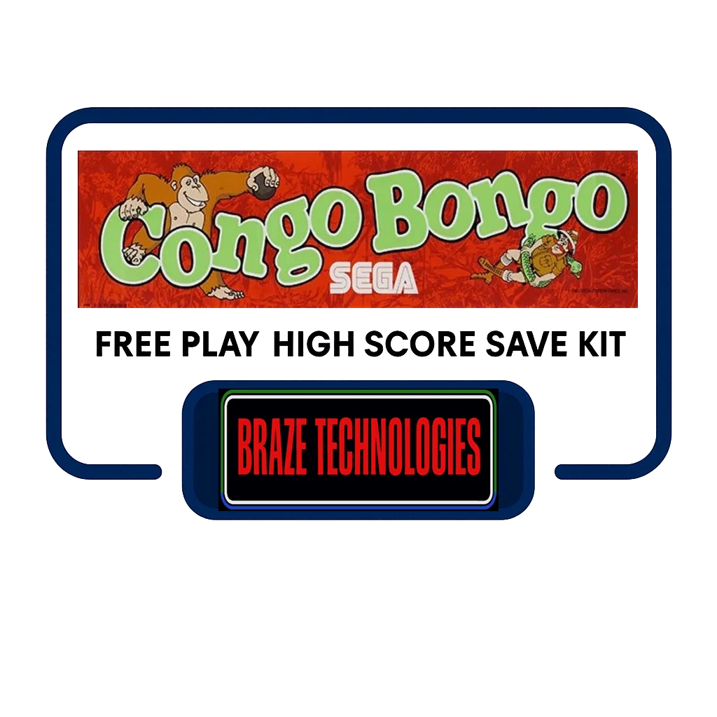 Braze Congo Bongo Free Play and High Score Save Kit Braze Congo Bongo Free Play and High Score Save Kit