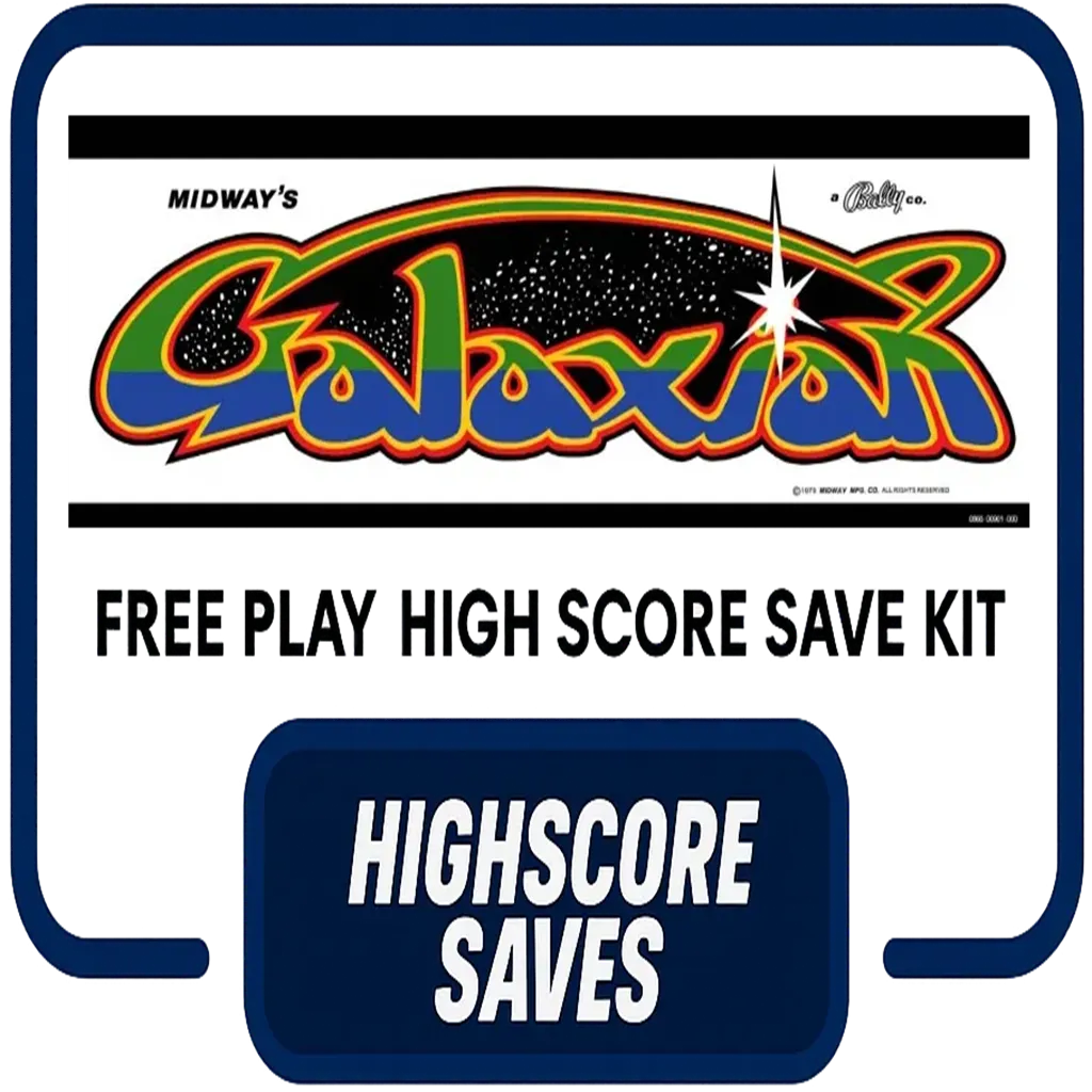 Galaxian Free Play and High Score Save Kit