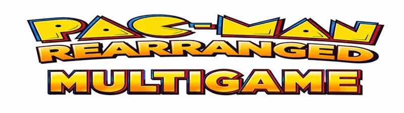 Pac-Man Rearranged Multigame Free Play and High Score Save Kit installation guide marquee