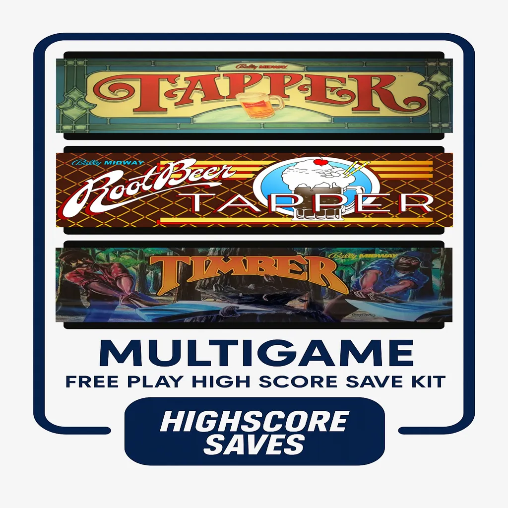 Tapper | Timber | Root Beer Tapper Multigame Free Play and High Score Save Kit