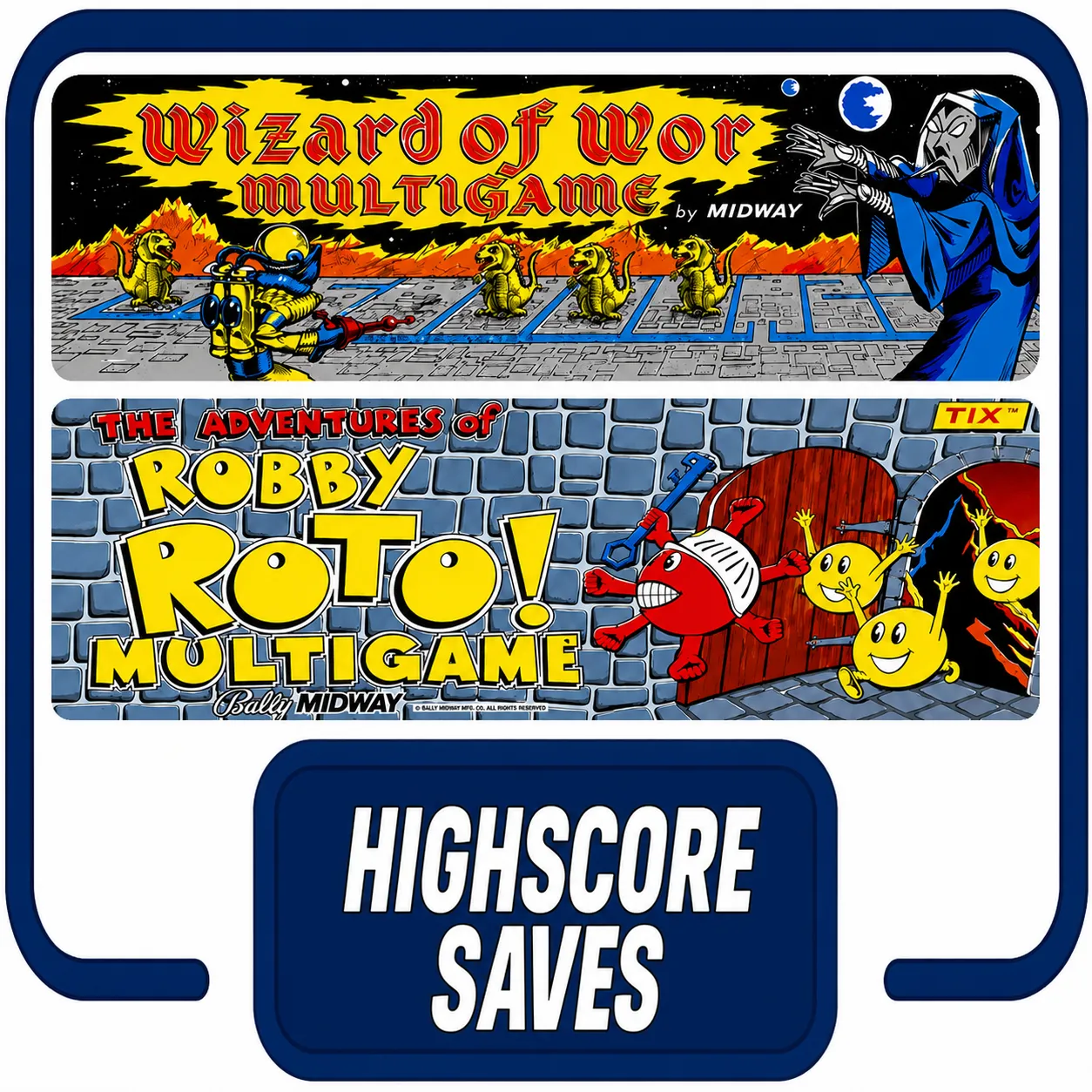 Wizard of Wor | Robby Roto Multigame Free Play and High Score Save Kit