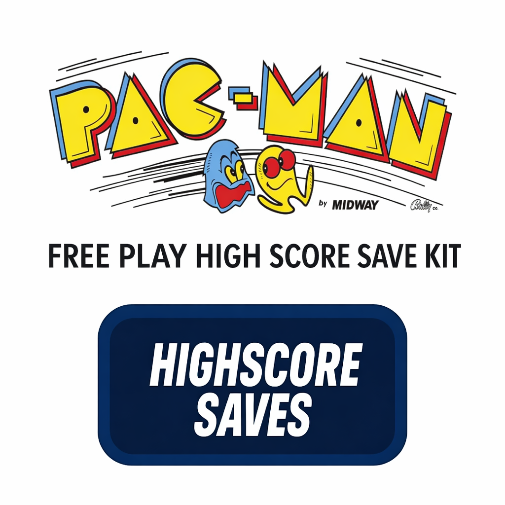 Buy Pac-Man Free Play and High Score Save Kits for Arcade Hardware